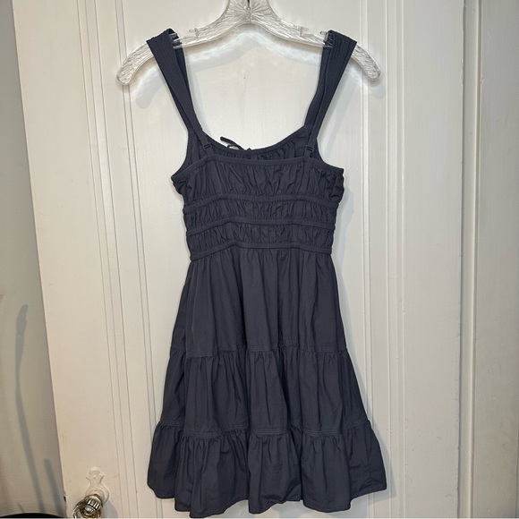 Aritzia Sunday Best Martine Poplin Midi Dress Blue Grey Midi Dress - Picture 7 of 16